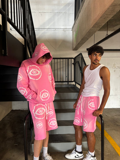 Pink Rhinestone Shorts