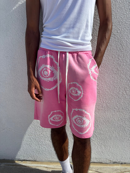 Pink Rhinestone Shorts