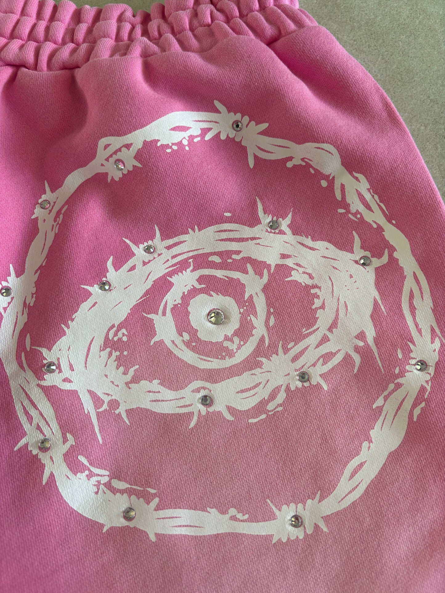 Pink Rhinestone Shorts