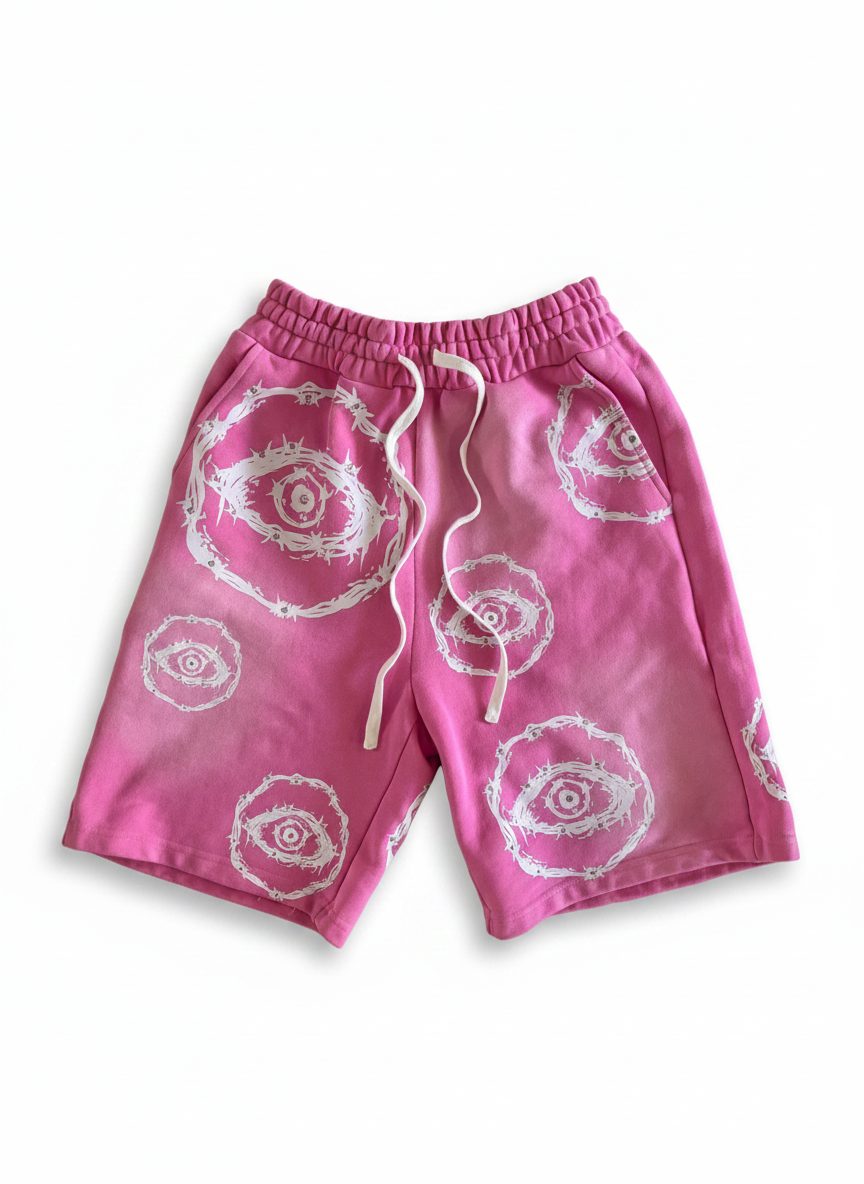 Pink Rhinestone Shorts